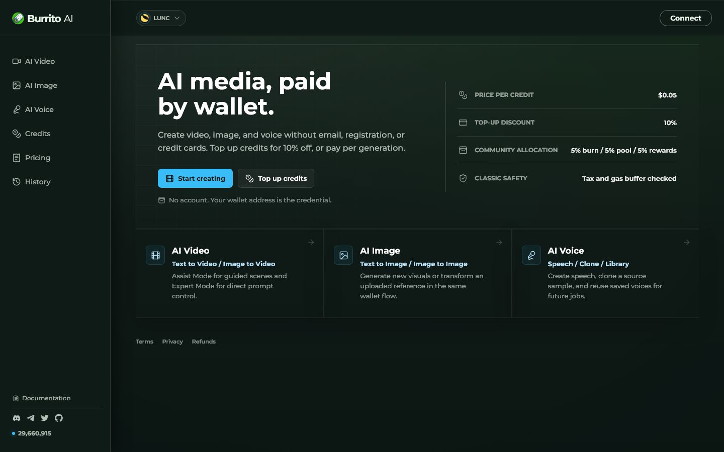 Burrito AI creation interface